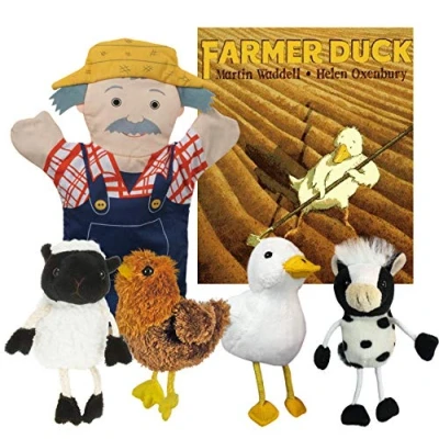 Image of Farmer Duck Book and Finger Puppets Set