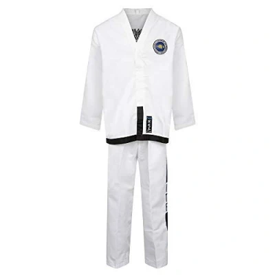 Image of Playwell Elite Diamond Fabric ITF Taekwondo Masters Uniform (3/160cm)