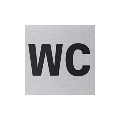 Image of Metafranc 507000 Adhesive Sign Made of Aluminium in Modern Stainless Steel Look Self Back/Signs/Information Sign/Commercial Label/507000, 507140