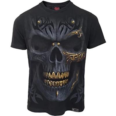 Image of Spiral Black Gold Organic T Shirt XL
