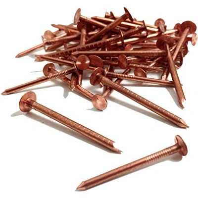 Image of Copper Clout Nails Roofing Slate, Tree Stump Killers 25,30,35,38,50mm Shingles (50, 35mm x 3.35mm)