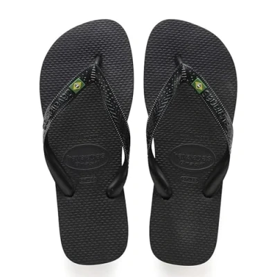 Image of Havaianas Unisex Brasil, Black, 4.5/5