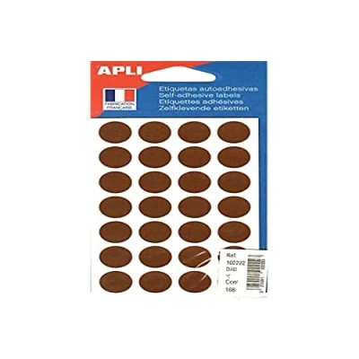 Image of APLI 102222 Pack of 168 Brown Dots Diameter 15 mm