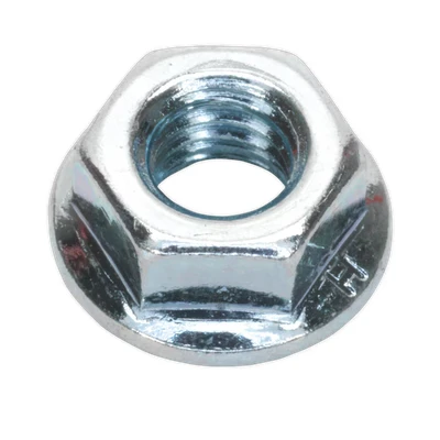Image of Sealey Flange Nut Serrated M6 Zinc Pack of 100