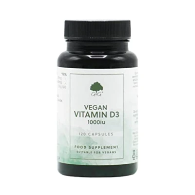 Image of Vegan Vitamin D3 Capsules 1000iu of per Capsule Plant Based from Natural Lichen 120 G&amp;G Vitamins