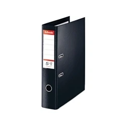Image of Esselte 75mm Lever Arch File Polypropylene Foolscap Black (Pack of 10)
