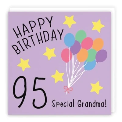 Image of Hunts England Grandma 95th Birthday Card Happy 95 Special Original Collection Fun