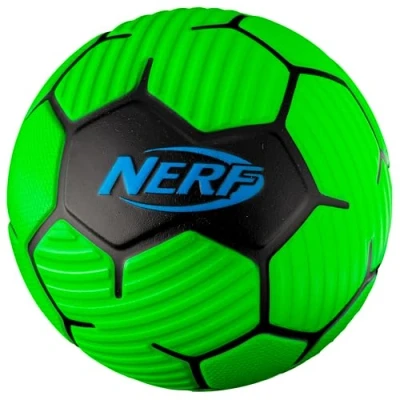 Image of Nerf Kids Foam Mini Soccer Ball Proshot Youth 7&quot; Indoor + Outdoor for Toddlers Green/Blue