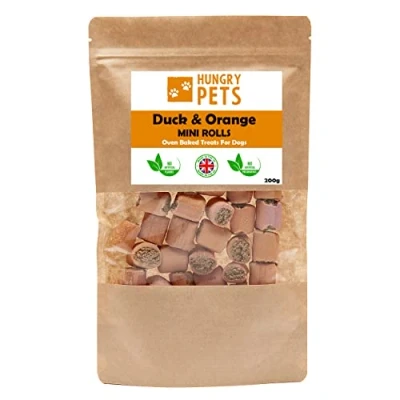 Image of Duck and Orange Rolls Dog treat, 200g