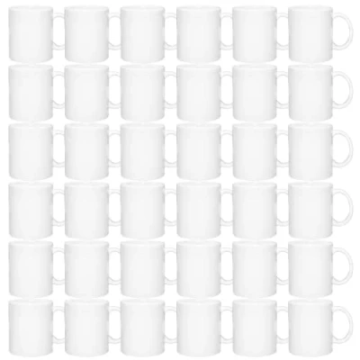 Image of MR.R Set of 36 Sublimation Blanks Dishwasher White Ceramic Coffee Mugs 11oz Blank Classic Drinking Cup Mug for Milk Tea Cola Water