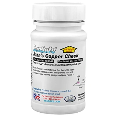 Image of ITS Europe Sensafe 480042 John&#039;s Copper Check Water Testing Strips (25 Strips)