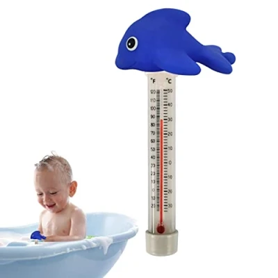 Image of Pool Thermometer Fish Floating Water Temperature With String Cartoon Style Hot Tub Easy To Read Suitable For Outdoor And Indoor Pools/spas/Hot Tubs/Aquariums