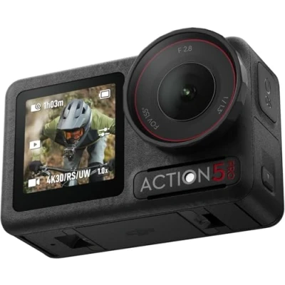 Image of DJI Osmo Action 5 Pro Essential Combo, Waterproof Camera With 1/1.3&quot; Sensor, 4K/120fps Video, Subject Tracking, Stabilization, Dual OLED Touchscreens, 4K Ideal for Sports, Vlog