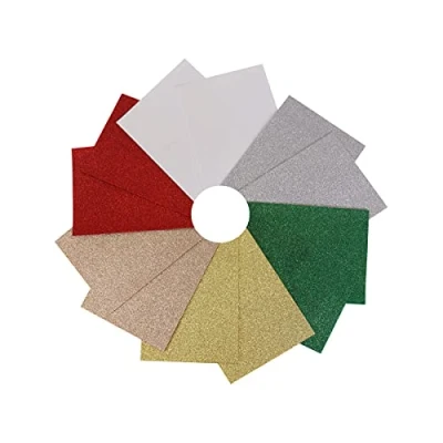 Image of Trimits Glitter Acrylic Crafting Felt Pack, Festive, 30 x 23cm