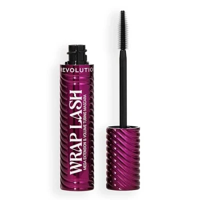 Image of Revolution, Wrap Lash Tubing Mascara, Smudge Proof &amp; Water Resistant for Length Volume, Vegan Cruelty Free, Burgundy, 8.5ml