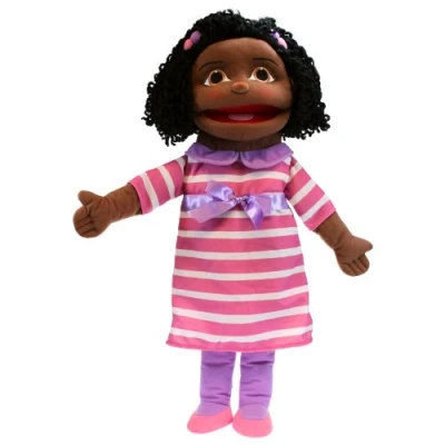 Image of The Puppet Company People Buddies Medium Girl (Dark Skin Tone), PC002053
