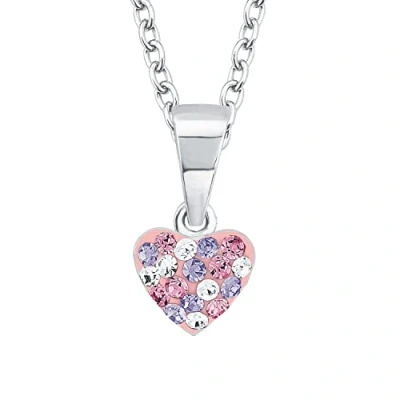 Image of Prinzessin Lillifee Collana con pendente per bambine in argento sterling 925, Preciosa, 35+3 cm, viola, cuore, fornita confezione regalo gioielli, 2013171