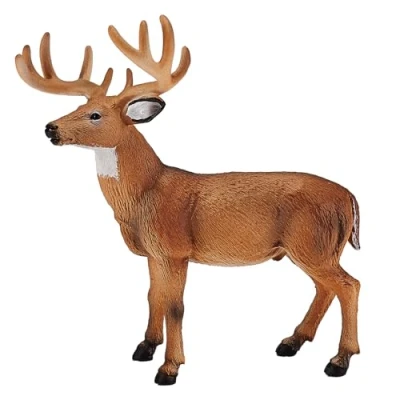 Image of MOJO White Tailer Deer Stag Hand Painted Toy Figure Woodland Collection True to Life &amp; Highly Detailed Designed in UK