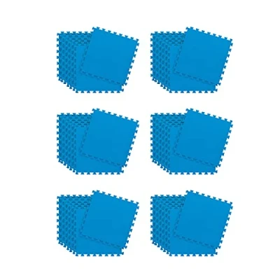 Image of Crystals Pool Floor and Ground Protection Mat, 144 sq ft coverage, 0.4cm thick, Blue (6 Pack)