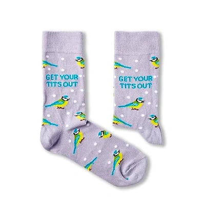 Image of Urban Eccentric Unisex Get Your Tits Out Socks Gift 1 Pair Cotton Rich Premium Novelty Gifts