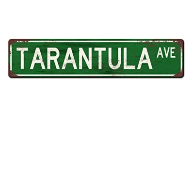 Image of Metal Tin Sign Tarantula AVE Retro Aluminum for Street Home Office Garden Decor 4x16 Inch
