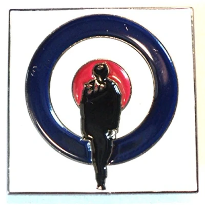 Image of Quadrophenia &#039;Jimmy&#039; On MOD Roundel Target Square Metal Enamel Badge