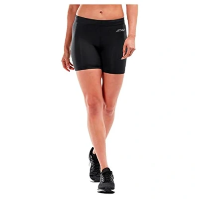 Image of 2XU Women&#039;s Core Comp 5 Game Day Shorts Black/Silver, XS