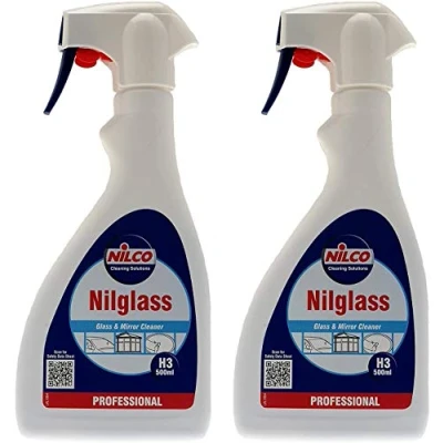 Image of Nilco Nilglass Professional H3 Glass &amp; Mirror Cleaner 500ml x 2