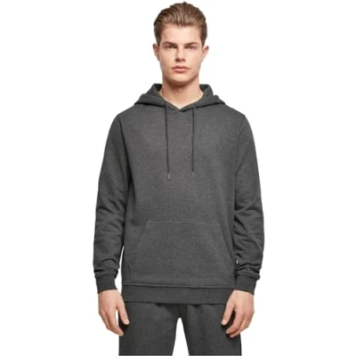 Image of Build Your Brand Men&#039;s Basic Hoody Hooded Sweatshirt, Charcoal, XL