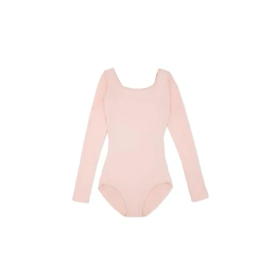 Image of Capezio Girl&#039;s Long Sleeve Leotard, Ballet Pink, S