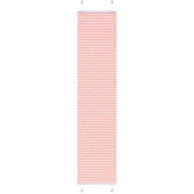 Image of vidaxl pleated blind modern pink polyester 40x200 cm window/privacy blinds easy installation living room/bedroom/office decor