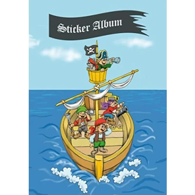 Image of HERMA Pirate Adventure Sticker Book A5 Blank (16 Pages, Coated Special Paper) for Scrapbooking, Album Kids 15417
