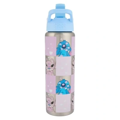 Image of Lilo &amp; Stitch 750ml Stainless Steel Water Bottle with Straw Fun Design for Kids and Adults, Leak Proof, Insulated, BPA Free, Perfect School, Travel, Outdoor Activities