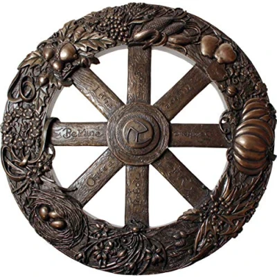 Image of Nemesis Now Wheel Of The Year Plaque Wall 33cm Bronze