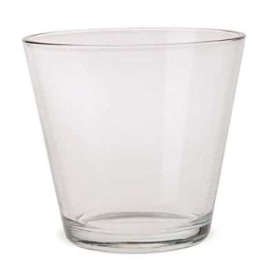 Image of matches21 Glass Pot Vase Conical Shape Flower Planter Decorative Clear Pack of 1 Diameter 12 x 11 cm