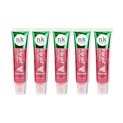 Image of NK Lip gloss gel 15ml Vitamin E, Shiny, Nourishes, (Watermelon, Pack Of 5)
