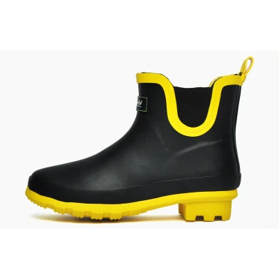 Image of Cotswold Blakney Wellington Womens Black Yellow