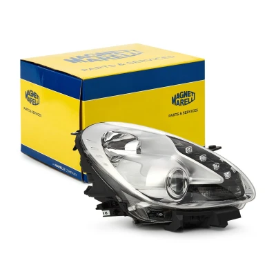 Image of LPP591 Headlights MAGNETI MARELLI 712497801129 right H7/H1 Halogen for hand traffic with bulbs, motor headlamp levelling