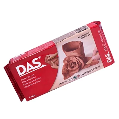 Image of DAS Terracotta Air Hardening 500g Modelling Clay, Ideal for Professionals &amp; Hobbyists
