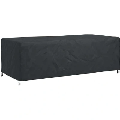 Image of vidaXL Outdoor Furniture Cover Black 300 x 110 70 cm 600D