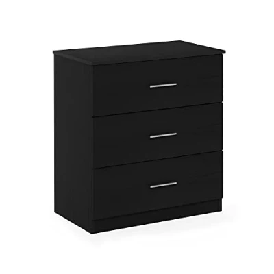 Image of Furinno 3 Drawer Dresser with Handle, Americano