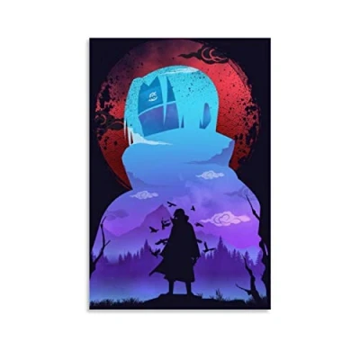 Image of YZLI Japanese Anime Naruto Itachi Uchiha Art Poster Decorative Painting Canvas Wall Living Room Posters Bedroom 16x24inch(40x60cm)