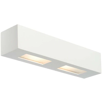 Image of Box 2 Light Indoor Plaster Wall White, Paintable, G9