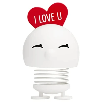 Image of Hoptimist Scandinavian Design Medium Love Bimble Height 13 cm White