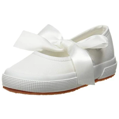 Image of SUPERGA Boy&#039;s Girl&#039;s 2257 cotj Sling Back Ballet Flats, White 900, 12.5 UK Child