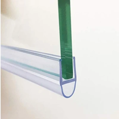 Image of HNNHOME Crystal Super Clear Bath Shower Screen Door Seal Strip for 6mm Glass Up to Gap