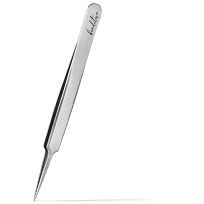 Image of Beaditive High Precision Needle Nose Tweezers 4.7&quot; Craft for Sewing, Beading, Quilling &amp; DIY Crafts Non Serrated Jewelry with Fine Tips Stainless Steel