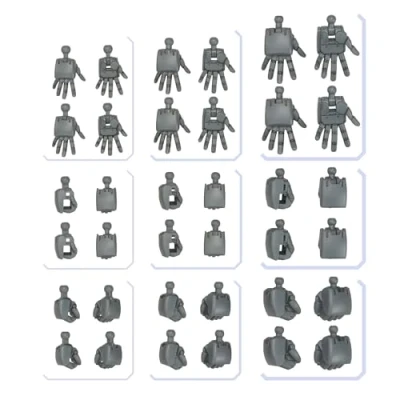 Image of BANDAI HOBBY KIT GUNDAM OPTION PARTS SET GUNPLA 04 (BUILD HANDS ROUND)
