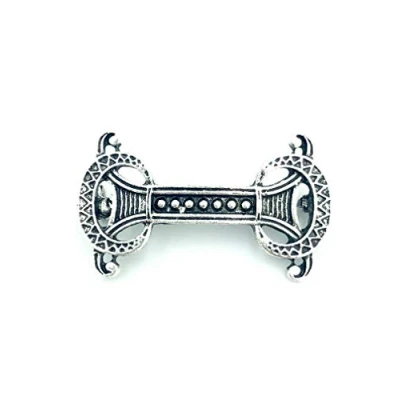 Image of Patch Nation Viking Norse Dress Pin Silver Metal Badge Brooch