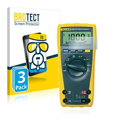 Image of brotect Glass Screen Protector Film compatible with Fluke MultiMeter 175/179 (3 Pack) Foil 9H Protection [Scratch Resistant, High Clarity]